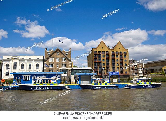 Wapping Police Station, Thames Police Museum, Wapping High Street, view from river Thames, Tower Hamlets, Docklands, London, England, United Kingdom, Europe