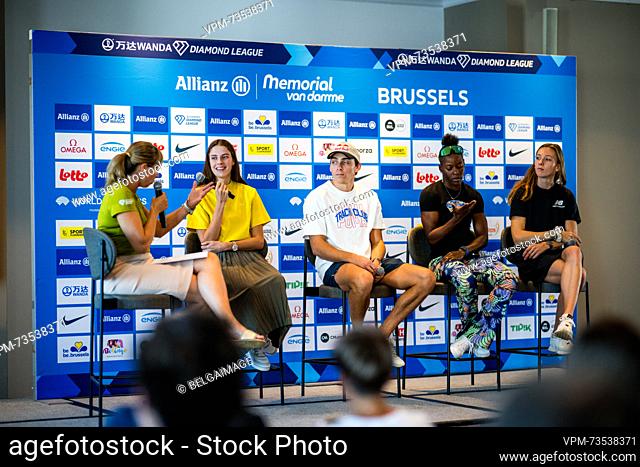 Former Belgian Athlete Kim Gevaert, Ukraine's Yaroslava Mahuchikh, Swedish pole vaulter Armand Mondo Duplantis, Jamaica's Shericka Jackson and Dutch Femke Bol...