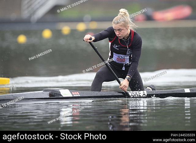 Annika LOSKE (KC Potsdam) canoe C1 of the women, action, the finals 2021 in the disciplines canoe, SUP, canoe polo from 03.06.-06.06