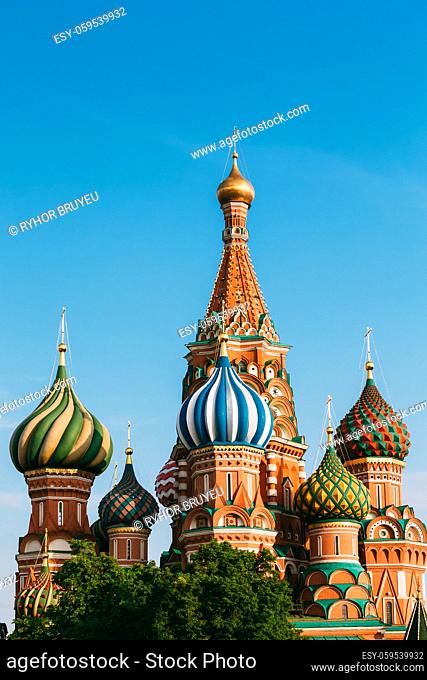 The Cathedral of Vasily the Blessed - Saint Basil's Cathedral, is a church in Red Square in Moscow, Russia