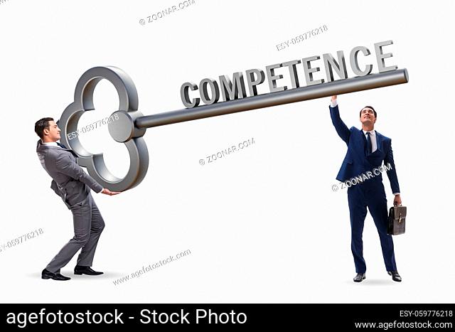 Experience and competence concept with the key