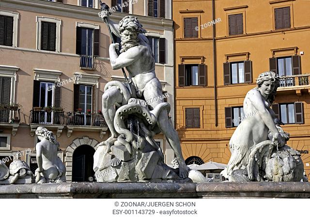 Fountain of Neptune, Piazza Navona, Rome