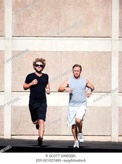 Handsome men running for exercise