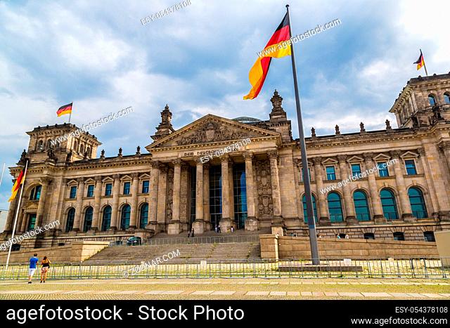 The Reichstag building in Berlin. It was opened in 1894 as a Parliament of the German Empire