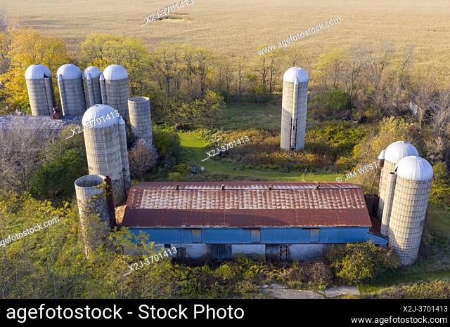 Armada, Michigan - Old silos on a Michigan farm