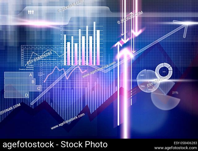 Digital background image with graphs and diagrams