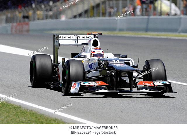 Kamui Kobayashi, JPN, driving the Sauber C31, 2012 Formula 1 season, Spanish Grand Prix at the Circuit de Catalunya race track in Montmelo, Spain, Europe
