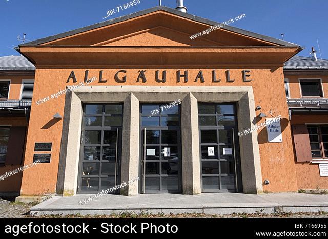 The Allgäuhalle, built in 1928 as an animal breeding hall, Kempten, Allgäu, Bavaria, Germany, Europe