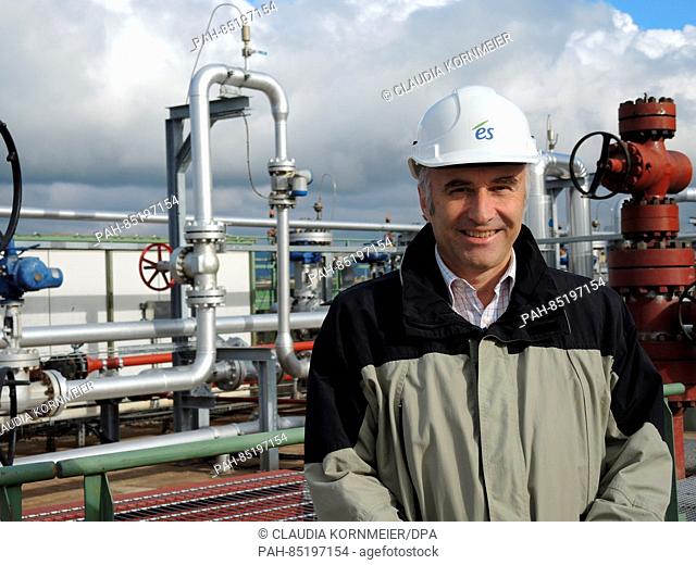 EnBW research director, Wolfram Muench, stands on the site of the geothermal power station in Soultz-sous-Forets,  France, 07 October 2016