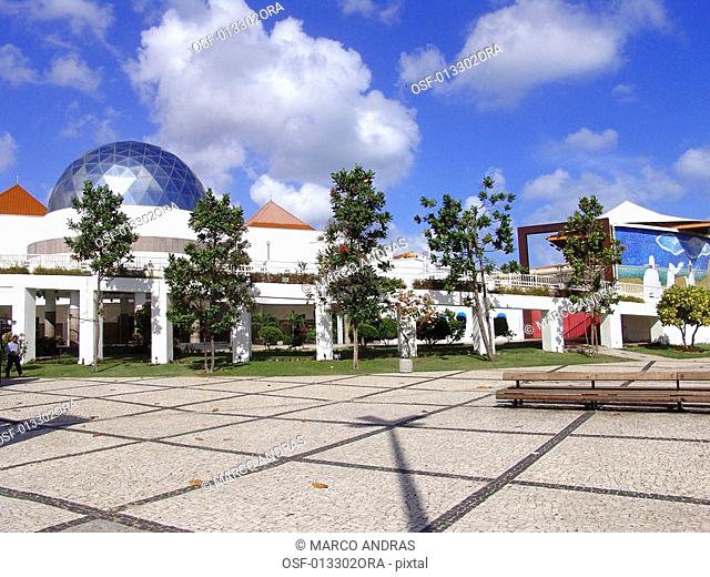 dragao do mar cultural center facade at fortaleza