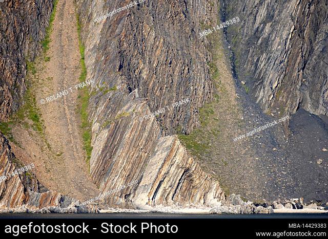Norway, Troms og Finnmark, cliff near Kjøllefjord