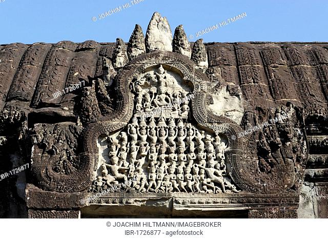 Relief, Angkor Wat, Angkor, Siem Reap, Cambodia, Southeast Asia, Asia