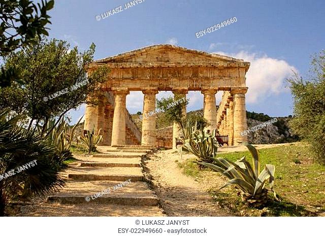 segesta archaeological site of ancient greece drills Sicily Italy