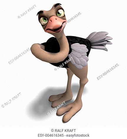 Cute ostrich cartoon running, Stock Vector, Vector And Low Budget Royalty  Free Image. Pic. ESY-054283895 | agefotostock