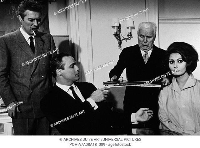 A Countess from Hong Kong  Year: 1967 - UK Director: Charlie Chaplin  Charlie Chaplin, Marlon Brando, Sophia Loren Shooting picture