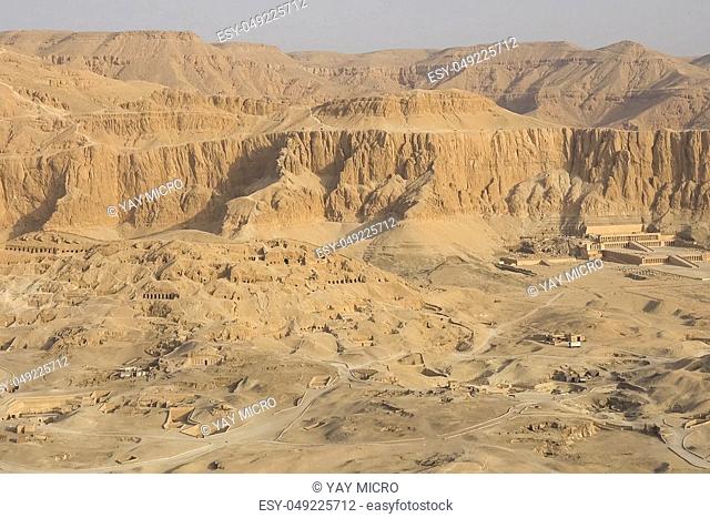A bird's eye view of the ancient Egyptian sights and terrain