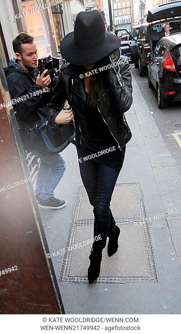 Victoria Beckham out and about in London wearing a large black hat Featuring: Victoria Beckham Where: London, United Kingdom When: 22 Sep 2014 Credit: Kate...
