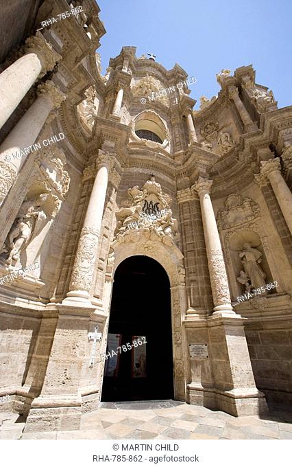 doorway, Puerto de los Hierros, facade, cathedral, Valencia, Mediterranean, Costa del Azahar, Spain, Europe