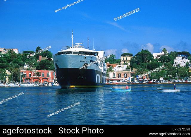 Ferry port, Ischia, Gulf of Naples, Campania, Italy, Europe