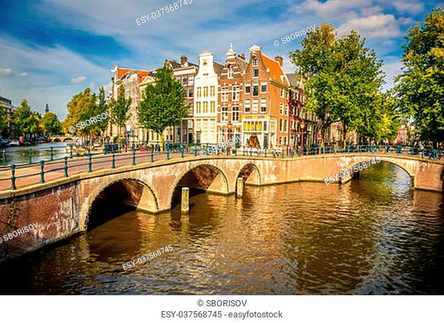Bridges over canals in Amsterdam