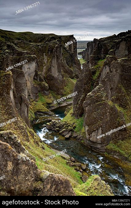 Canyon in the south of Iceland