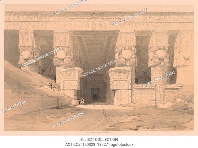 Egypt and Nubia: Volume I - No. 35, Dendera, 1838. Louis Haghe (British, 1806-1885). Color lithograph