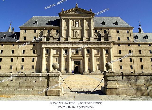 San Lorenzo del Escorial (Madrid) Spain. Cover of the Monastery of San Lorenzo del Escorial
