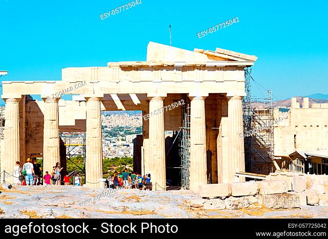 in greece   the old architecture   and historical place parthenon     athens