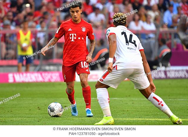 Philippe COUTINHO (FC Bayern Munich), action, duels versus Pieree CUSTOMER MALONG (1.FSV FSV FSV Mainz 05). Soccer 1. Bundesliga, 3