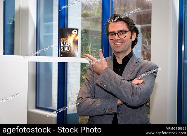 writer Wouter Dehairs pictured during the 24th edition of the Knack Hercule Poirot award for best thriller novel, Saturday 18 December 2021 in Roeselare