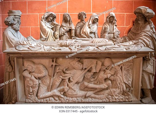 Details of a large sculpture in Imperial Cathedral of Saint Bartholomew , Frankfurt Germany