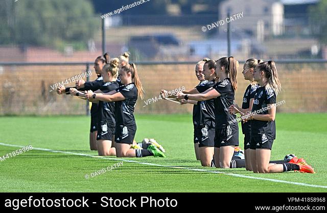 Illustration picture shows a training session of Belgium's national women's soccer team the Red Flames, in Tubize, Wednesday 31 August 2022