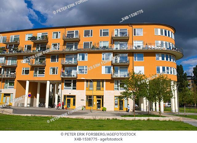 Refurbished functionalist residential buildings at Svea Artilleri area in Östermalm district Stockholm Sweden Europe