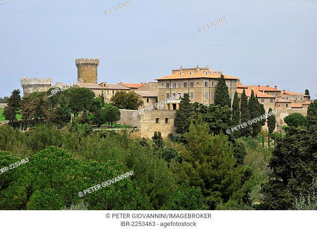Populonia with the fortress, Tuscany, Italy, Europe