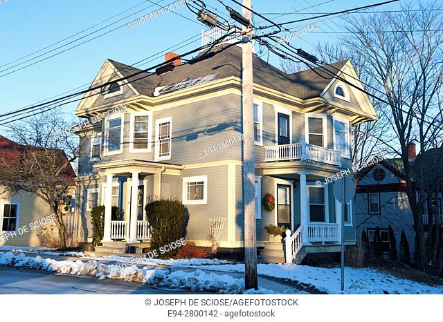 Example of home architecture in Lunenburg, Nova Scotia, Canada