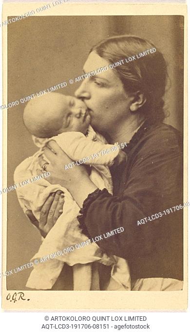 Nursey and Baby, Bus Bus, Baby and Nursey, Hush Hush!, Oscar Gustave Rejlander (British, born Sweden, 1813 - 1875), about 1862, Albumen silver print, 9