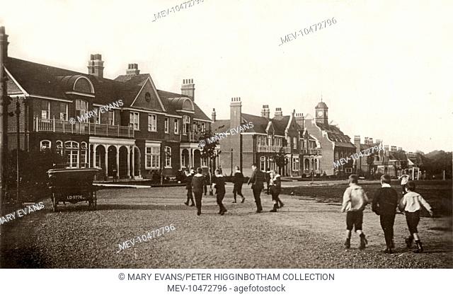 View of the boys' side of the Poplar Schools which were established in 1906 between Shenfield and Hutton, near Brentwood, Essex