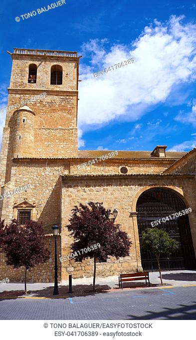 Quintanar de la Orden Santiago church by Saint James Way in Spain Toledo