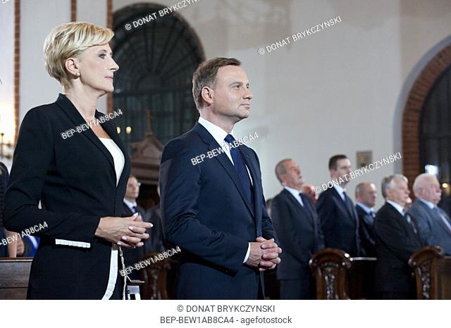 Aug. 6, 2015 Warsaw, presidential inauguration in Poland: Andrzej Duda sworn in as new Polish president. Holy mass at the Saint John’s Warsaw Archsee