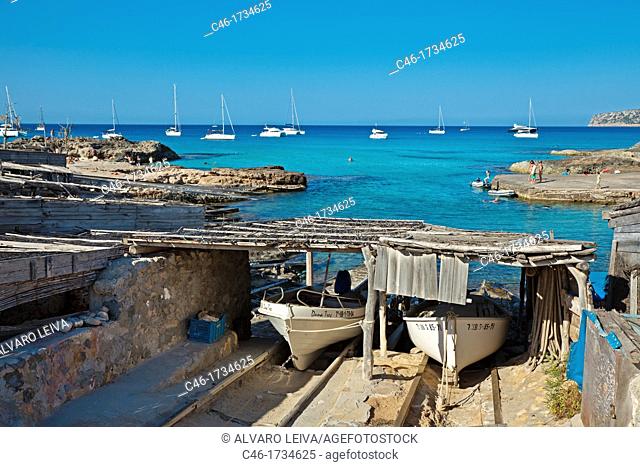 Es Caló of San Agustín, Formentera, Balearic Islands, Spain