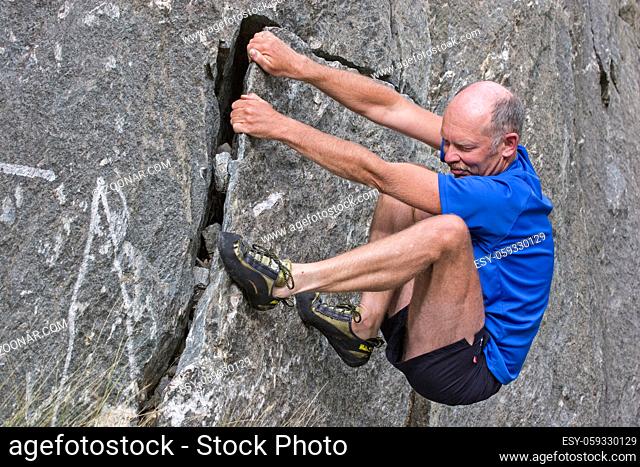 Noch nicht verlernt - auch Senioren haben am Klettersport bei entsprechenden Training noch großen Spaß
