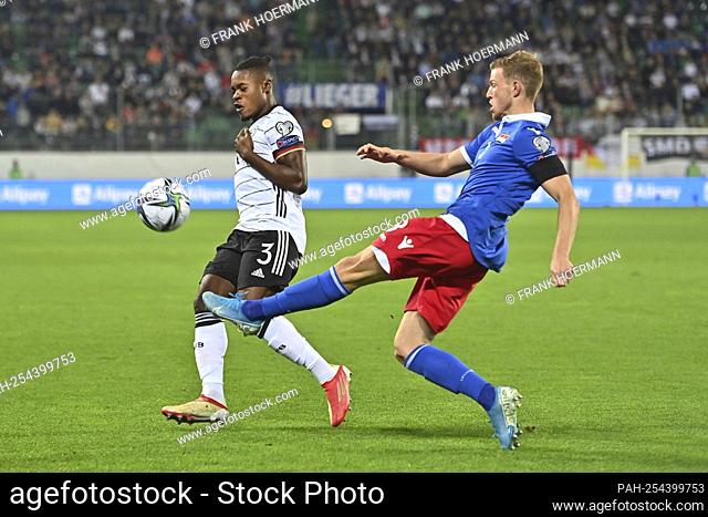 Ridle BAKU (GER) action, duels versus Max GOEPPEL (LIE) Soccer Laenderspiel, World Cup qualification group J matchday 4, Liechtenstein (LIE) - Germany (GER) on...