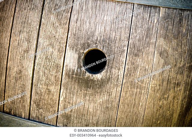 Wine Barrel Wooden Knot Peep Hole