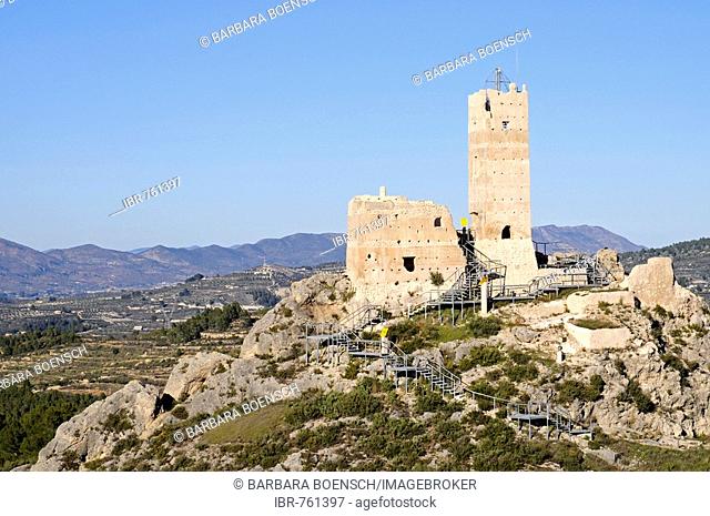 Castle ruins, Penella, Cocentaina, Alcoy/Alcoi, Alicante, Spain