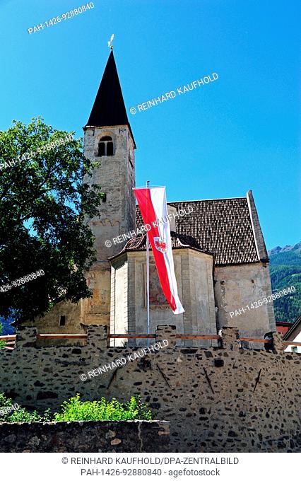 The Church of Our Lady of Bichl (also known as Bichlkirche), dating back to 1020, in the market town of Latsch in central Vinschgau