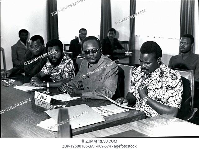 1972 - Leaders of the FNLA delegation: (L-R) Mr. Azevedo (Foreign Affairs Bureau); Daniel Chipenda (Secretary General) ; Dr