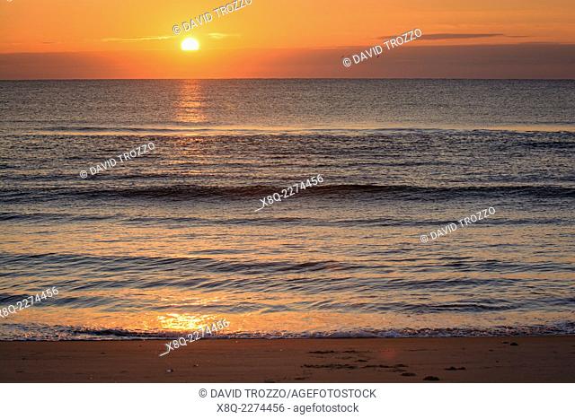 Brilliant sunrise, Assateague Island National Seashore, Maryland, USA