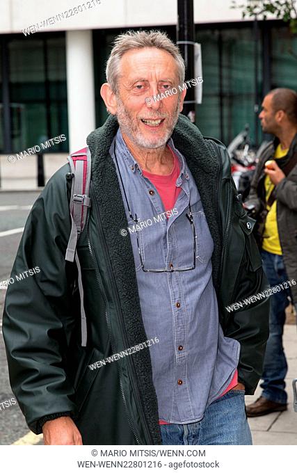 Michael Rosen pictured arriving at the Radio 2 studio Featuring: Michael Rosen Where: London, United Kingdom When: 25 Aug 2015 Credit: Mario Mitsis/WENN