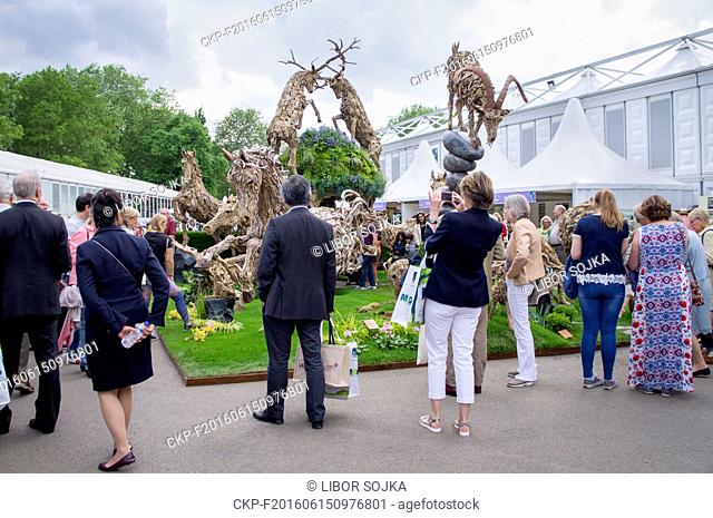 The Royal Horticultural Society flagship flower show has been held at the Royal Hospital in Chelsea since 1913. London, UK, on May 26, 2016