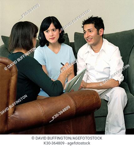 Man and woman in counseling session